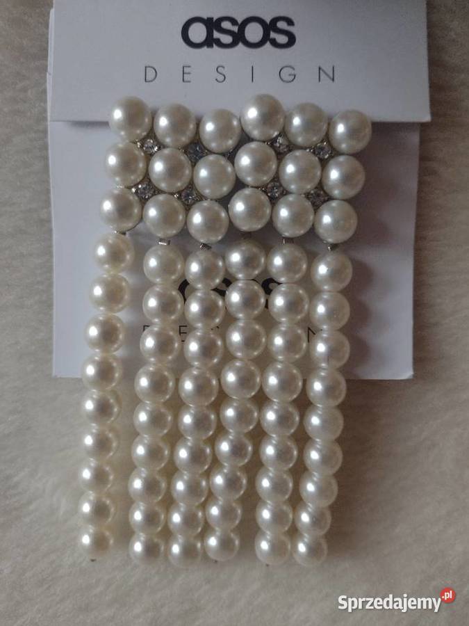 ASOS Długie Bogato zdobione kolczyki ślubne Kraków sprzedam