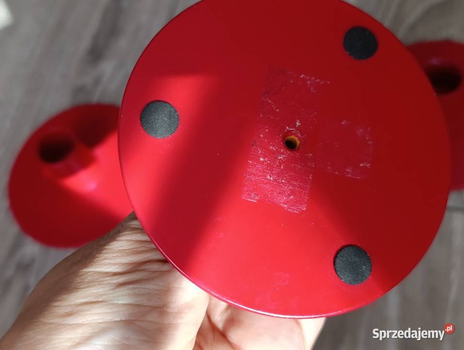 świeczniki Ikea czerwone 4 sztuki Poznań sprzedam