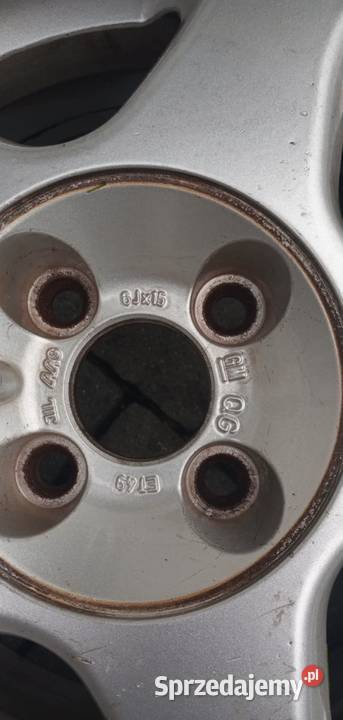 Felga aluminiowa 4x100 15 et49 6j otwór 55mm Średnica 15" Samochodowe Wielka Wieś