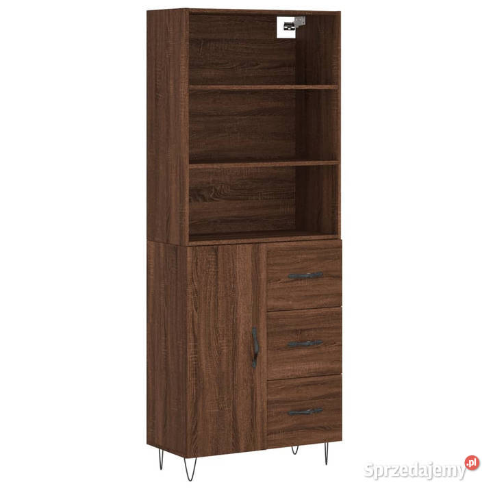 Witrynka brązowy dąb 695x34x180 materiał Warszawa sprzedam
