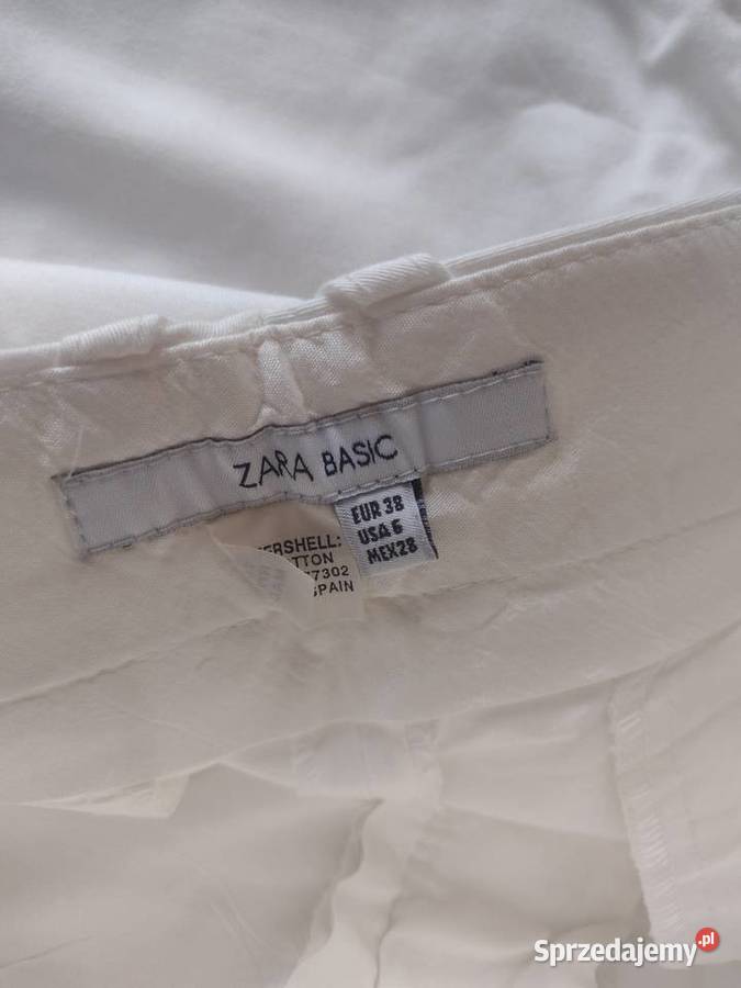 38M ZARABiałe spodnie kuloty spodenki rybaczki