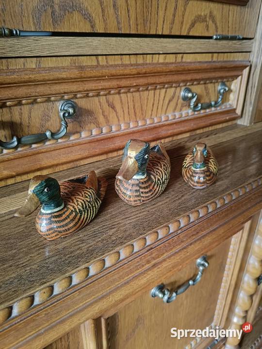 Kaczki ozdobne drewniane malowane Lipno