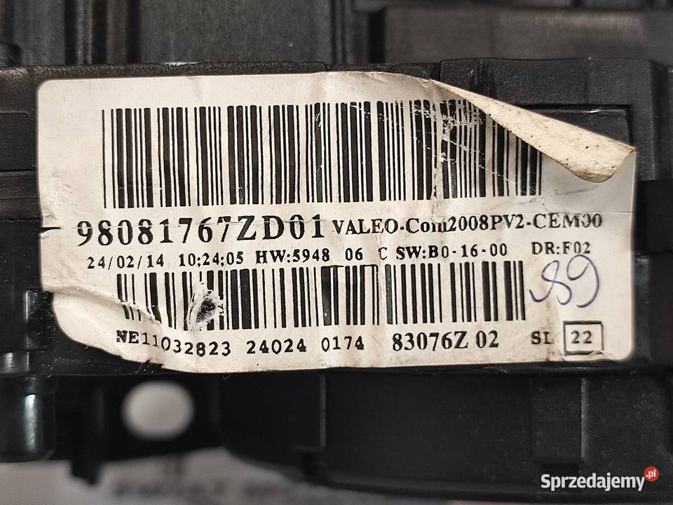 PEUGEOT 208 I 14r przełącznik zespolony taśma osobowe Kielce sprzedam