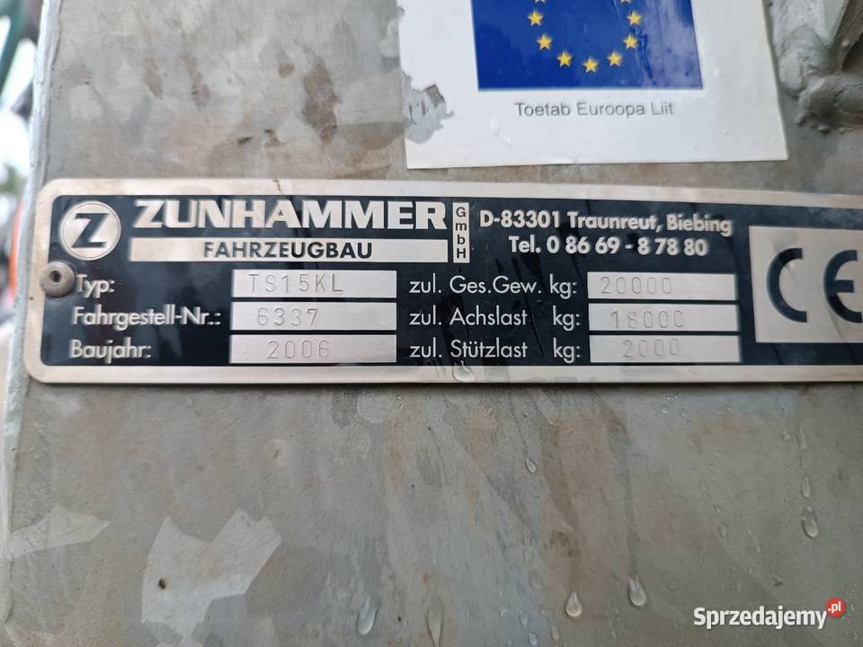Beczkowóz Zunhammer 15000litrów z aplikatorem
