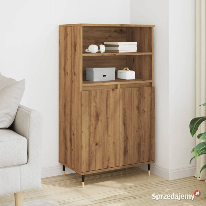 Wysoka szafka brązowy dąb 60x36x110 WM857459 Warszawa