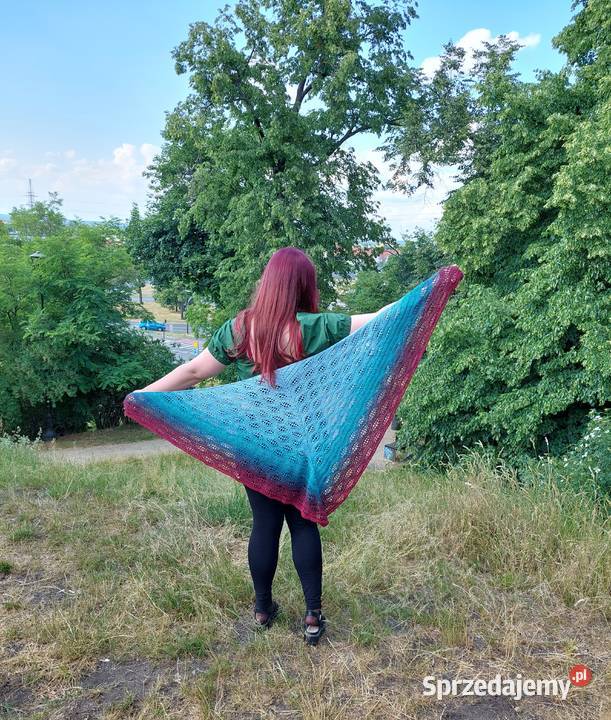 Chusta wykonana na szydełku RĘKODZIEŁO Bydgoszcz