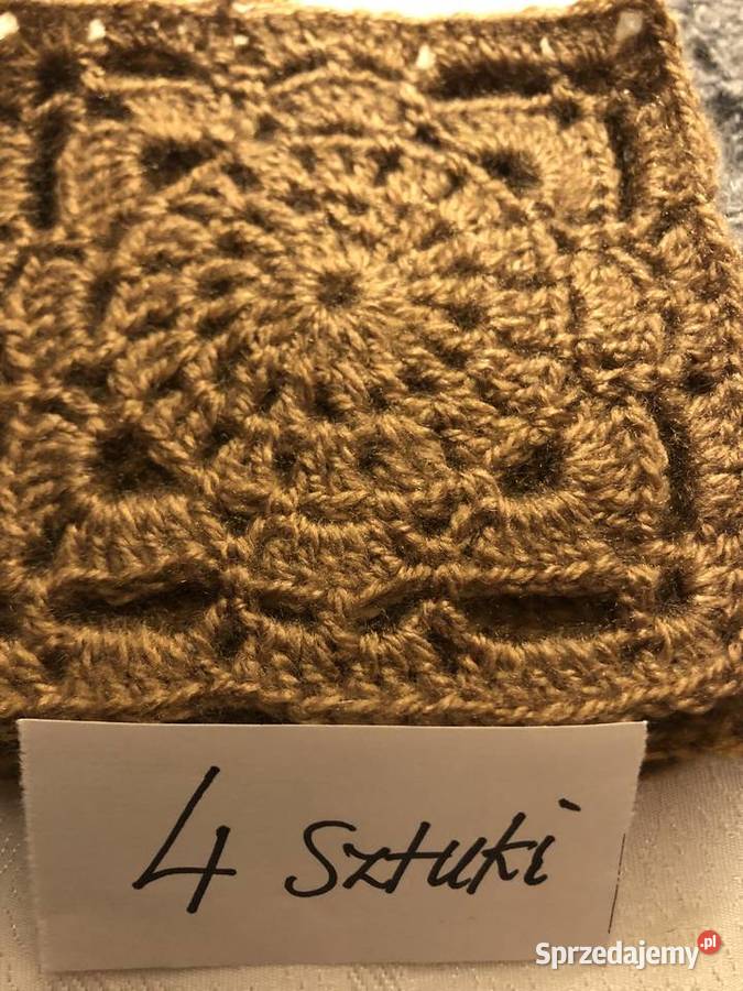 Kwadraty babunina szydełku plednarzutapoduszka Zegrze