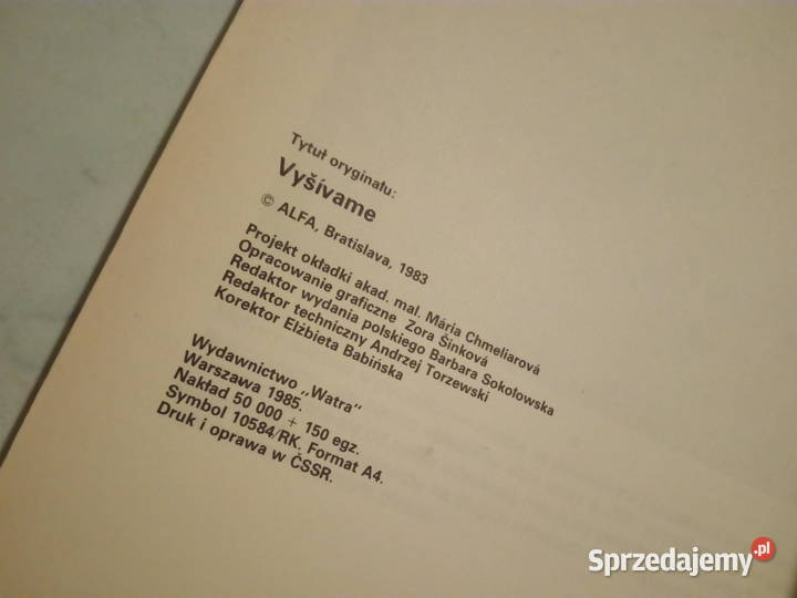 Milina Duchonova HAFTUJEMY 1985 Watra Rok wydania 1985 Puławy