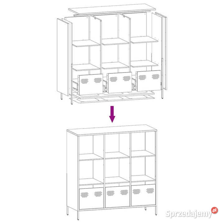 Szafka biała 1015x39x1035 stal WM851393 Warszawa