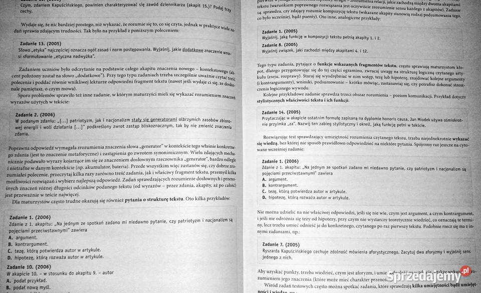 Język polski na maturze Arkusze maturalne Teresa Chełm