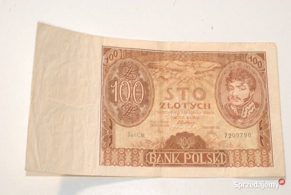 Stary banknot 100 złotych ser 9 Listopada 1934 Cieszyn sprzedam