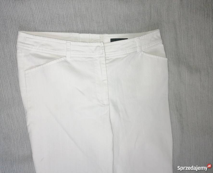 BIAŁE JEANSOWE SPODNIE HENNES R38 Łódź