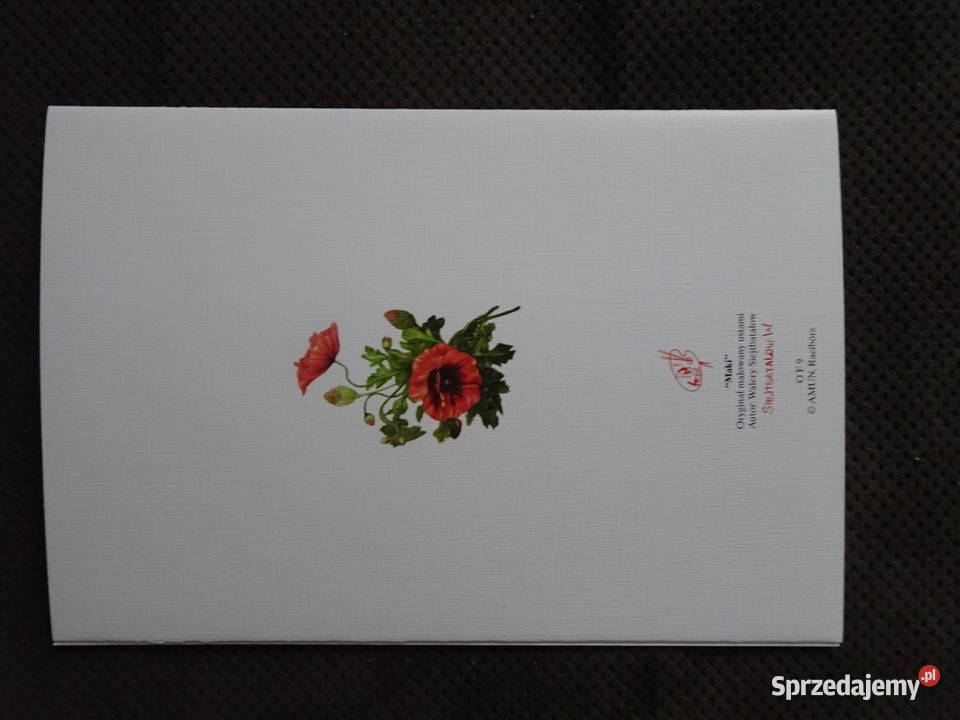 pocztówka okazjonalna z kwiatami mazowieckie Warszawa