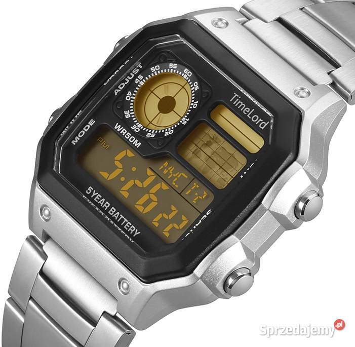 Zegarek elektroniczny na bransolecie CASIO MAPKA Męskie mazowieckie Warszawa