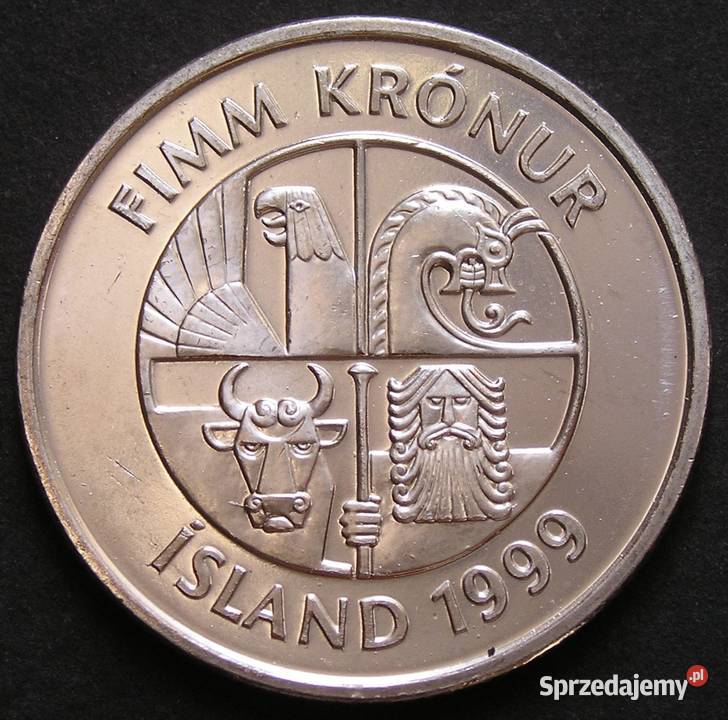 ISLANDIA 5 KORON 1999 STAN 12 Łódź