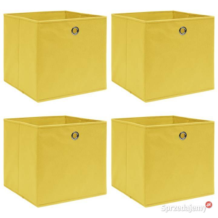 vidaXL Pudełka 4 żółte 32x32x32 tkanina288365 Warszawa
