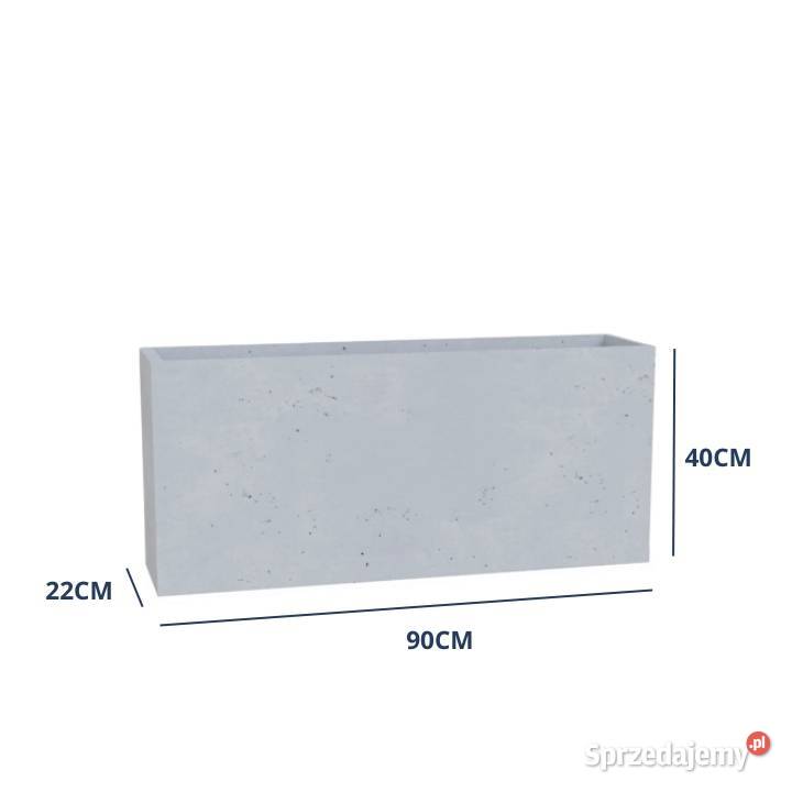 DONICA Betonowa 90x22x40 Na Kwiaty