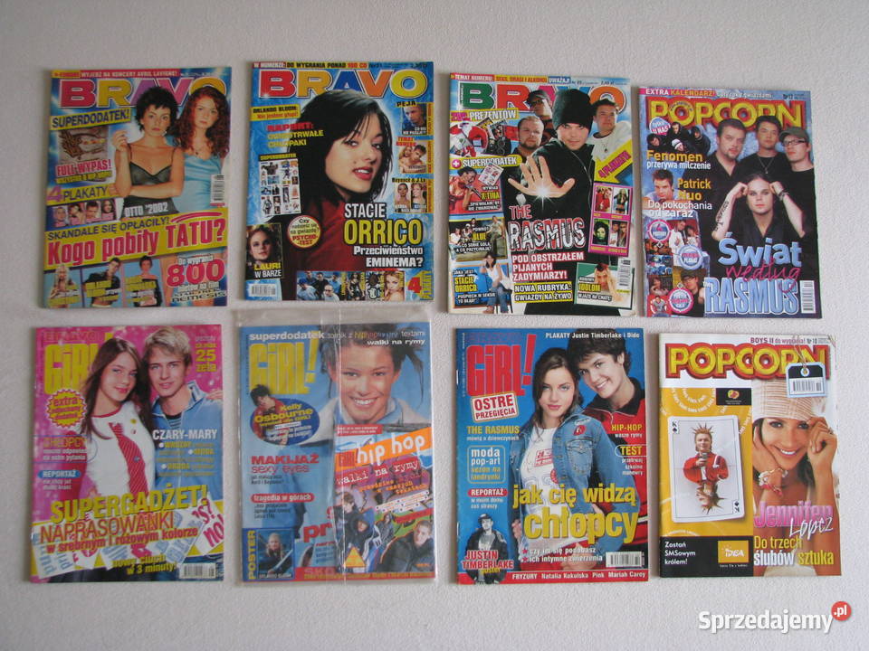 Magazyn Bravo Bravo Girl Popcorn z 2003 r z miękka Czasopisma Brzegi
