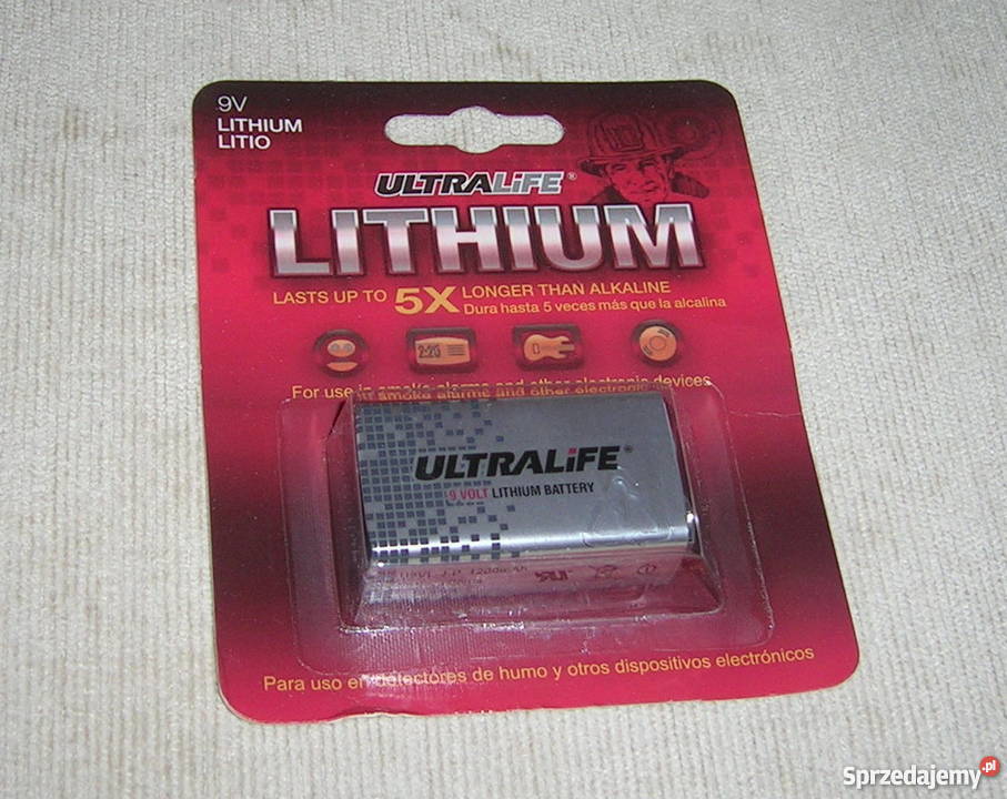 Bateria litowa 9V 6F22 1200mAh długa żywotność Wyszków