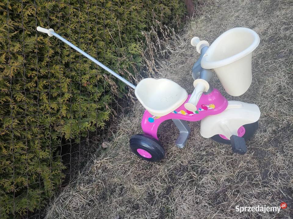 Rowerek Trójkołowy Junior z pchaczem Koszyk sprzedam