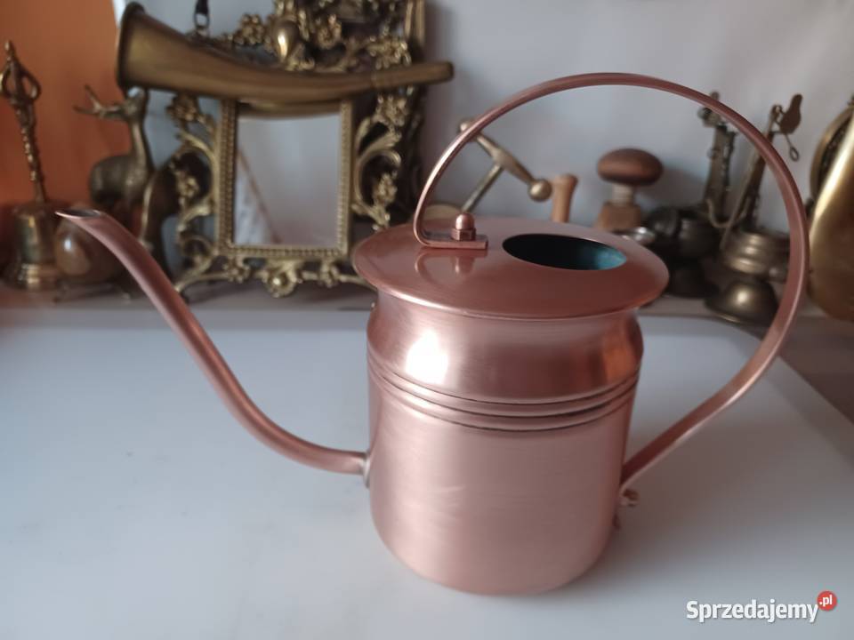 Piękna duża konewka miedziana Pozostałe