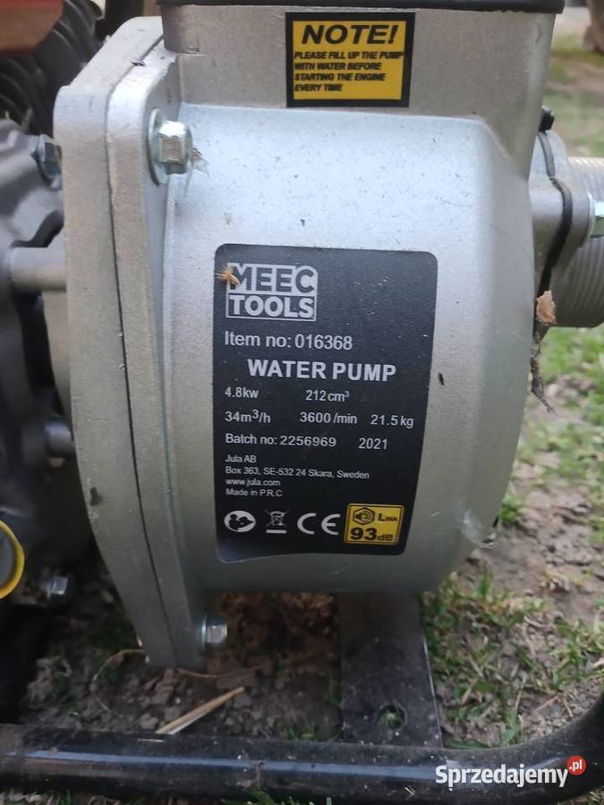 Spalinowa pompa wody Czarnocin