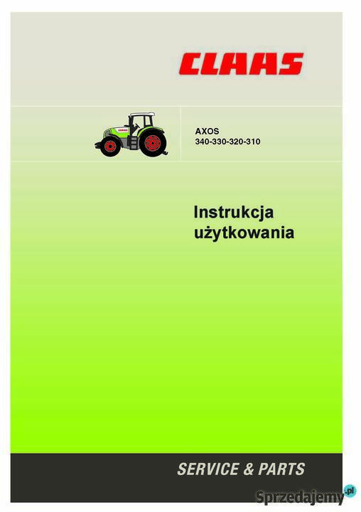Instrukcja obsługi Claas Axos 340 330 320 310 Szamotuły