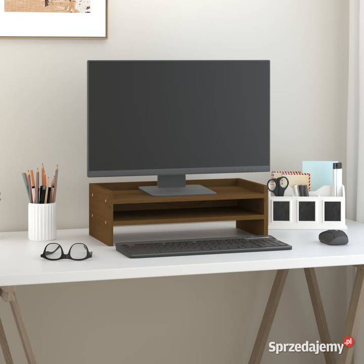 Podstawka na monitor miodowy brąz 50x24x16 lita Warszawa sprzedam