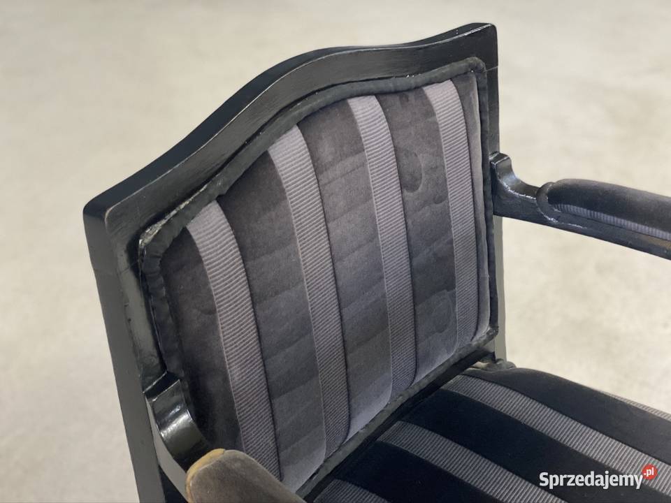 Fotel art dco vintage czarny tapicerowany styl Fotele Budno sprzedam