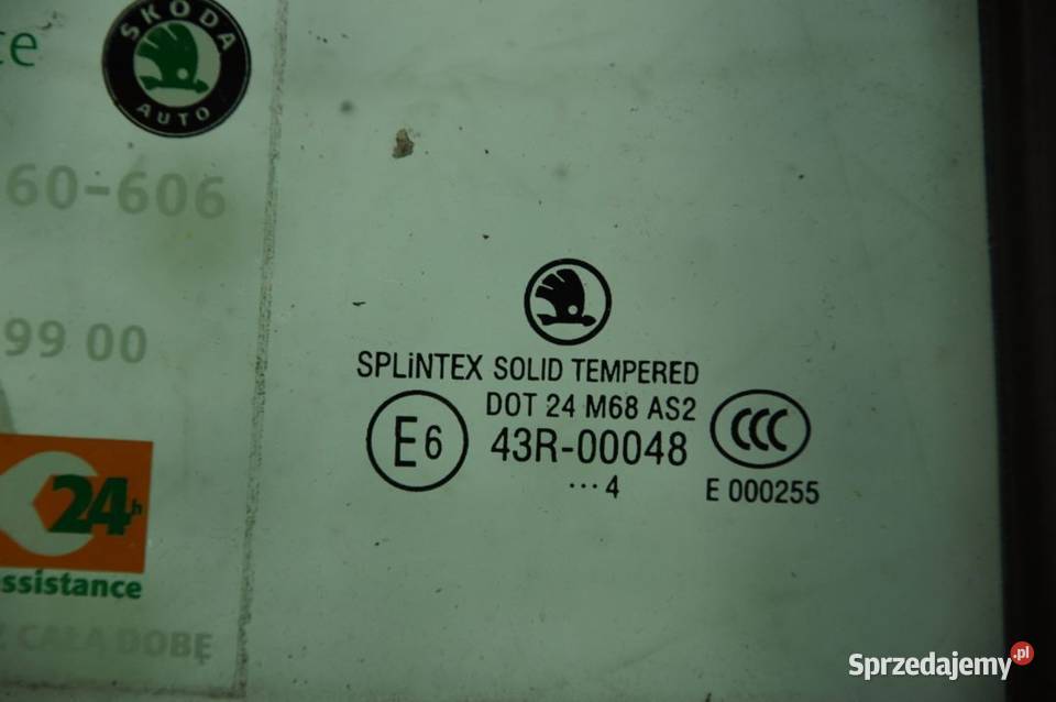 SZYBA PRAWY TYŁ SKODA FABIA I Części samochodowe Lipno sprzedam