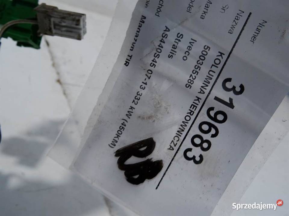 KOLUMNA KIEROWNICZA IVECO STRALIS I 500355285 ciężarowe sprzedam