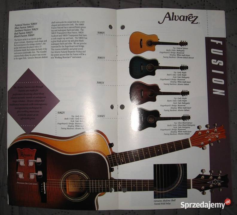 Alvarez Acoustic Guitars Catalog List katalog Muzyka pomorskie Kępice