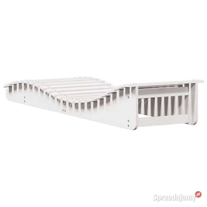 Leżak biały 205x60x315 lite drewno sosnowe Warszawa