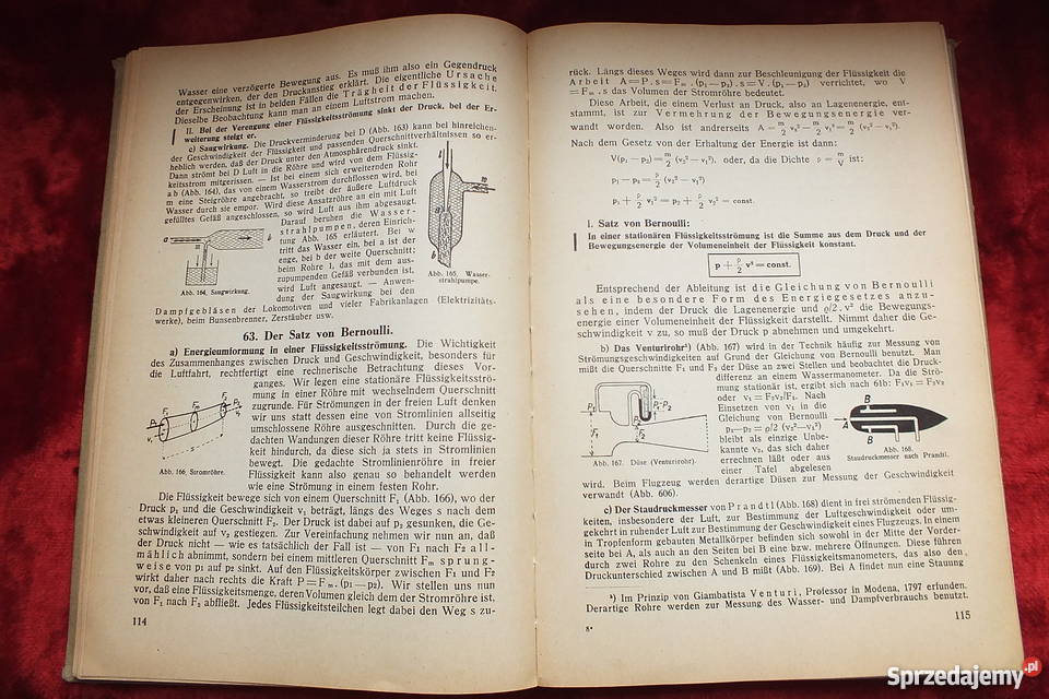 Stara niemiecka książka Fizyka wydana w 1938 Żary