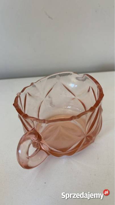 Rozalinowe szkło Wazonik pojemnik w kształcie Gdańsk sprzedam