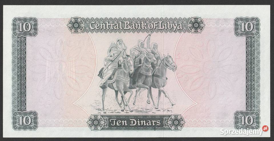 LIBIA 10 DINARÓW 1972 EL MUKHTAR STAN BANKOWY łódzkie Łódź