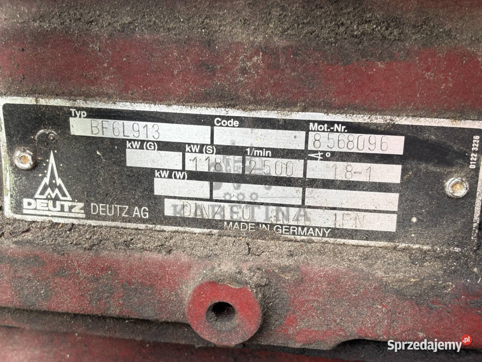 Deutz BF6L913 Silnik 6 Cylindrowy Turbo Jastrzębniki