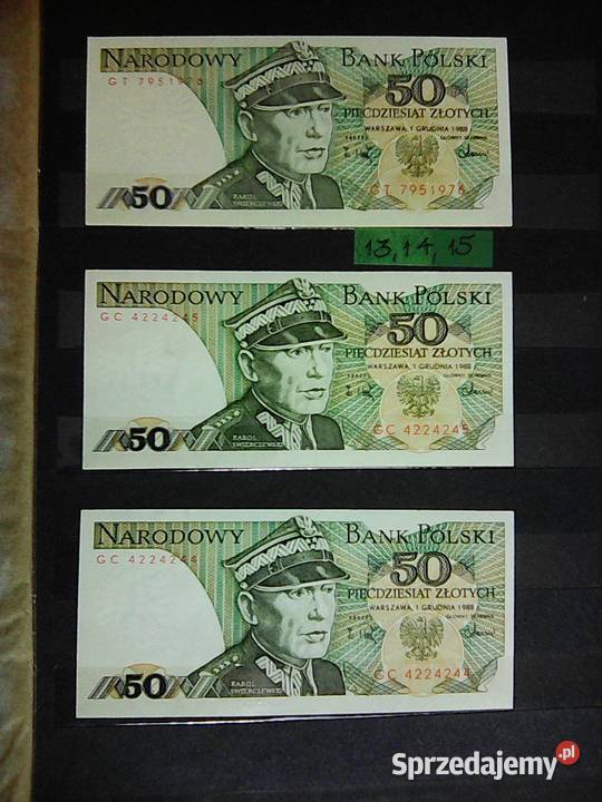 Sprzedam 11 banknotów POLSKICH z lat 19821988 r Staroźreby
