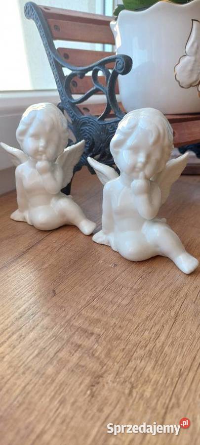 Porcelanowe figurki aniołków Mirosławiec Górny
