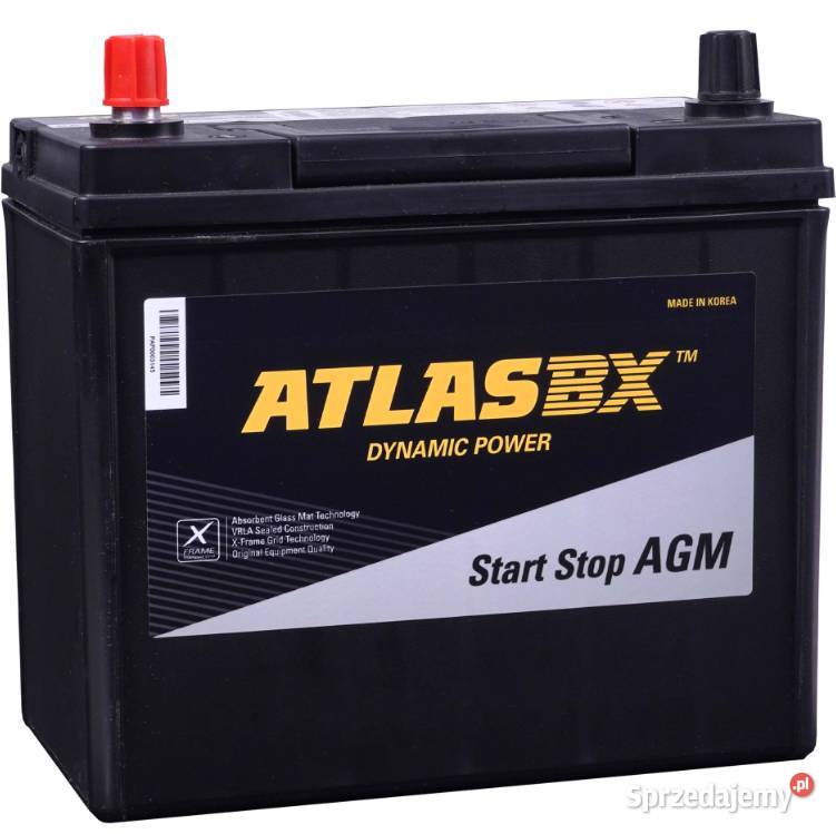 Akumulator 45Ah 370A CCA ATLAS AGM Japan L Kościerzyna