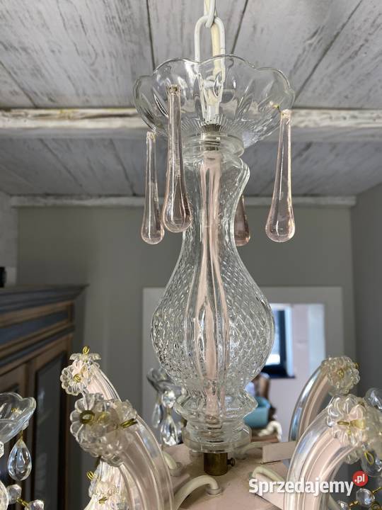 Francuski Żyrandol vintage 8 Lampa 5ram róż Poznań sprzedam
