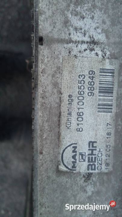 81061006553 Intercooler Man TGL 210 D0834 ciężarowe Rzędowice