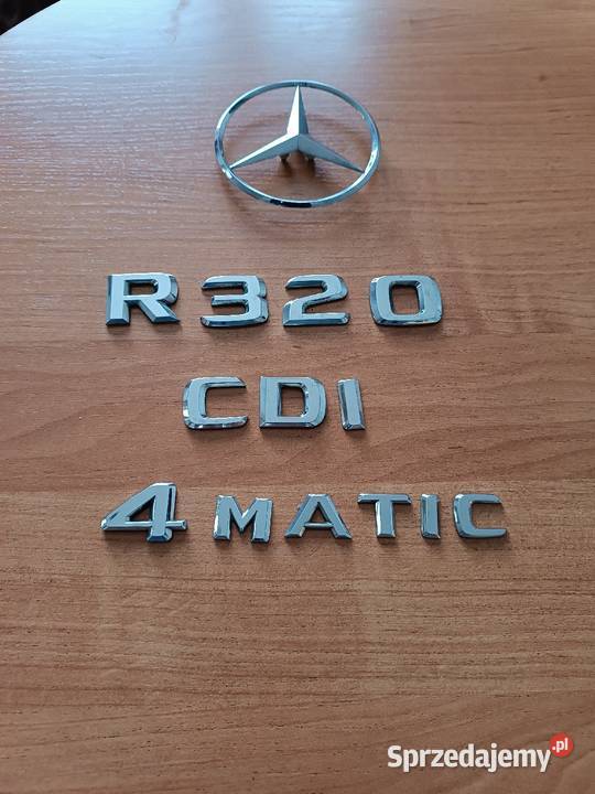 Emblematy znaczki chrom na klape Mercedes w251 Gorlice