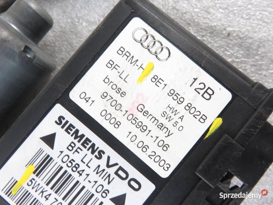 PODNOŚNIK SZYBY PRAWY PRZEDNI AUDI A4 B6 osobowe małopolskie sprzedam