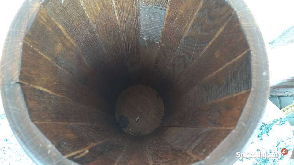 Parasolnik dębowy drewniany stojak na parasole brązowy Gawroniec sprzedam