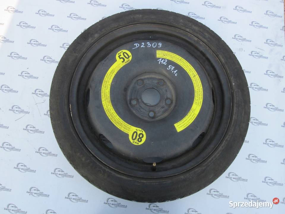 AUDI A3 8P GOLF V VI koło dojazdowe 1257018 99M Koła dojazdowe