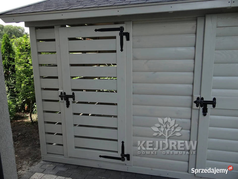 Domek z wiatą na kosz zadaszenie na kosz domki Architektura ogrodowa Piła Pierwsza sprzedam