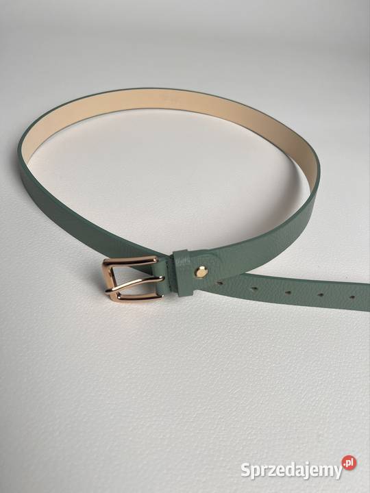 Pasek lupo miętowy skóra