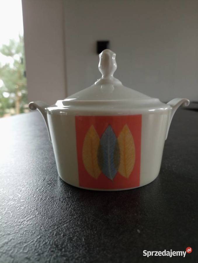 Zestaw dzbanek i cukiernica porcelana Ćmielów świętokrzyskie Ostrowiec Świętokrzyski