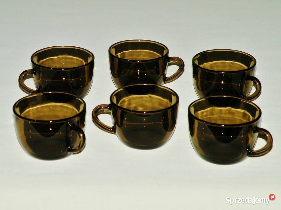 Filiżanki mocca Vereco France 6 sztuk 77 x 55 brązowy Filiżanki i spodki sprzedam